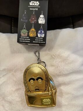 Loungefly Star Wars C-3PO Metallic Gold Bag Charm